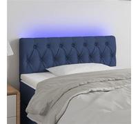 vidaXL Hoofdbord LED 90x7x78/88 cm stof blauw3121936 Bleu G