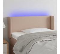 Vidaxl Tête De Lit À Led Cappuccino 93x16x78/88 Cm Similicuir