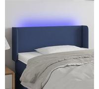 Vidaxl Tête De Lit À Led Bleu 93x16x78/88 Cm Tissu Bleu