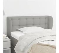 vidaXL Hoofdbord met randen 103x23x78/88 cm stof lichtgrijs3117568 Gris clair G