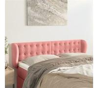 vidaXL Hoofdbord met randen 147x23x78/88 cm fluweel roze3117631 Rose G