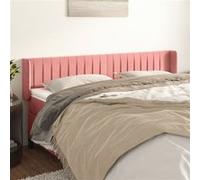 Vidaxl Tête De Lit Avec Oreilles Rose 163x16x78/88 Cm Velours Rose
