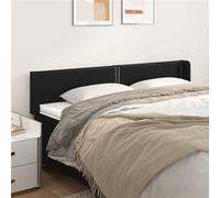 Vidaxl Tête De Lit Avec Oreilles Noir 163x16x78/88 Cm Similicuir Noir