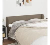 Tête de Lit avec Oreilles Meuble de Chambre à Coucher Accessoire de Lit Double Tête de Cadre de Lit Intérieur Taupe 163x23x78/88 cm Tissu 3116874