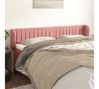 Vidaxl Tête De Lit Avec Oreilles Rose 203x23x78/88 Cm Velours Rose