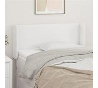 Tête de Lit avec Oreilles Meuble de Chambre à Coucher Accessoire de Lit Simple Tête de Cadre de Lit Intérieur Blanc 83x16x78/88 cm Similicuir
