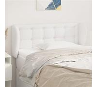 vidaXL Hoofdbord met randen 83x23x78/88 cm kunstleer wit3117217 Blanc G