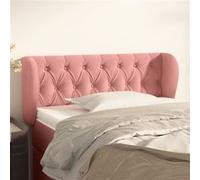 vidaXL Hoofdbord met randen 93x23x78/88 cm fluweel roze3117521 Rose G