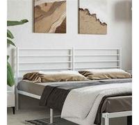 vidaXL Tête de lit métal blanc 200 cm