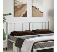 vidaXL Tête de lit métal blanc 200 cm