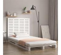 vidaXL Hoofdbord wandmontage 106x3x91,5 cm massief grenenhout wit824664 Blanc G