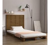 vidaXL Tête de Lit Murale, Panneau de Lit, Accessoire de Lit, Meuble de Chambre à Coucher Intérieur, Marron Miel 106x3x91,5 cm Bois Massif de Pin Marron