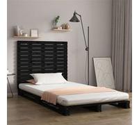Tête de Lit Murale, Panneau de Lit, Accessoire de Lit, Meuble de Chambre à Coucher Intérieur, Noir 126x3x91,5 cm Bois Massif de Pin
