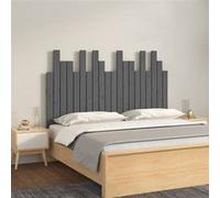 vidaXL Hoofdbord wandmontage 127,5x3x80 cm massief grenenhout grijs824790 Gris G