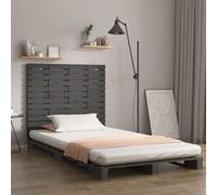 vidaXL Hoofdbord wandmontage 141x3x91,5 cm massief grenenhout grijs824710 Gris G