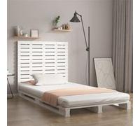 Hoofdbord wandmontage 146x3x91,5 cm massief grenenhout wit824684