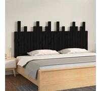vidaXL Tête de lit murale Noir 166x3x80 cm Bois massif de pin 824812