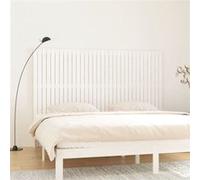 vidaXL Hoofdbord wandmontage 204x3x110 cm massief grenenhout wit824929 Blanc G