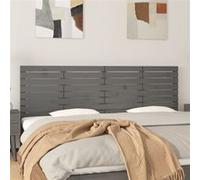 Hoofdbord wandmontage 206x3x63 cm massief grenenhout grijs824720