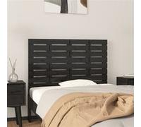 vidaXL Hoofdbord wandmontage 96x3x63 cm massief grenenhout zwart824727 Noir G