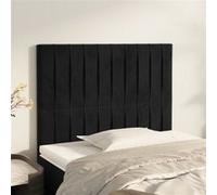 vidaXL Hoofdborden 2 st 100x5x78/88 cm fluweel zwart3116614 Noir G