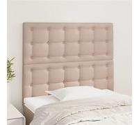 vidaXL Hoofdborden 2 st 100x5x78/88 cm kunstleer cappuccinokleurig3116421 Marron G