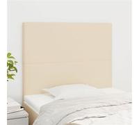 vidaXL Hoofdborden 2 st 100x5x78/88 cm stof crÃmekleurig3116047 Blanc G