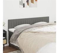 vidaXL Hoofdborden 2 st 100x5x78/88 cm stof donkergrijs346285 Gris foncé G
