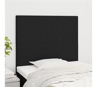 vidaXL Hoofdborden 2 st 100x5x78/88 cm stof zwart3116044 Noir G