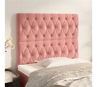 vidaXL Têtes de lit 2 pcs Rose 100x7x78/88 cm Velours