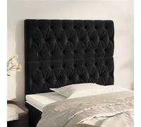 vidaXL Hoofdborden 2 st 100x7x78/88 cm fluweel zwart3116712 Noir G