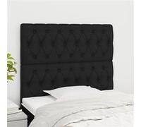 vidaXL Hoofdborden 2 st 100x7x78/88 cm stof zwart3116660 Noir G
