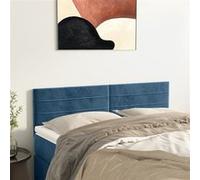 vidaXL Hoofdborden 2 st 72x5x78/88 cm fluweel donkerblauw346156 Bleu G