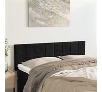 vidaXL Têtes de lit 2 pcs Noir 72x5x78/88 cm Velours