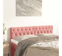 vidaXL Têtes de lit lot de 2 Velours 72x7x78/88 cm Rose pour lit simple