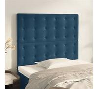 vidaXL Têtes de lit 2 pcs Bleu foncé 80x5x78/88 cm Velours