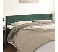 vidaXL – Lot de 2 têtes de lit simples – 80x5x78/88 cm – Velours Vert foncé
