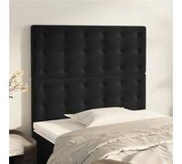 vidaXL Hoofdborden 2 st 80x5x78/88 cm fluweel zwart3116798 Noir G