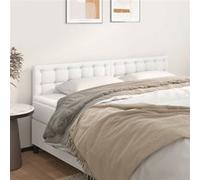 vidaXL Tête de lit 346485 – Similicuir blanc 160x5x78/88 cm