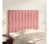 vidaXL Tête de lit velours rose pour lit simple 90x5x118/128 cm