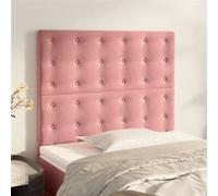 Hoofdborden 2 st 90x5x78/88 cm fluweel roze3116807