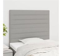 vidaXL Tête de lit simple en tissu gris clair 90x5x118/128 cm