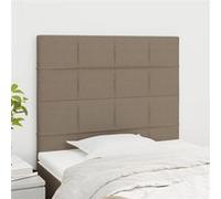 Vidaxl Têtes De Lit 2 Pcs Taupe 90x5x78/88 Cm Tissu Gris