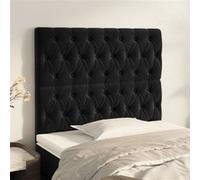 vidaXL Tête de lit simple d'intérieur Noir 90x7x118/128 3116706