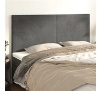 Vidaxl Têtes De Lit 4 Pcs Gris Foncé 100x5x78/88 Cm Velours Gris