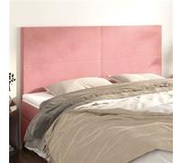 Vidaxl Têtes De Lit 4 Pcs Rose 100x5x78/88 Cm Velours Rose