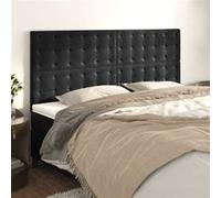 vidaXL Hoofdborden 4 st 100x5x78/88 cm fluweel zwart3116834 Noir G