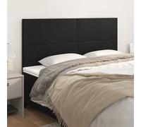 vidaXL Hoofdborden 4 st 100x5x78/88 cm kunstleer zwart3116160 Noir G