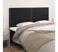 vidaXL Hoofdborden 4 st 100x5x78/88 cm kunstleer zwart3116300 Noir G
