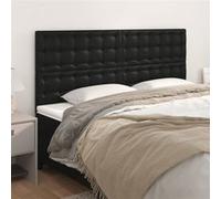 Vidaxl Têtes De Lit 4 Pcs Noir 100x5x78/88 Cm Similicuir Noir
